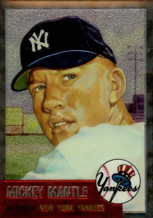1996 Topps Mantle Finest 1953 Topps Reprint #3 Baseball Card
