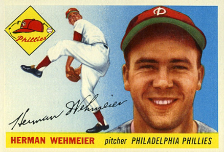 1955 Topps Herman Wehmeier #29 Baseball Card