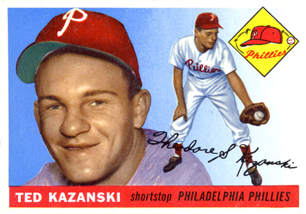 1955 Topps Ted Kazanski #46 Baseball Card