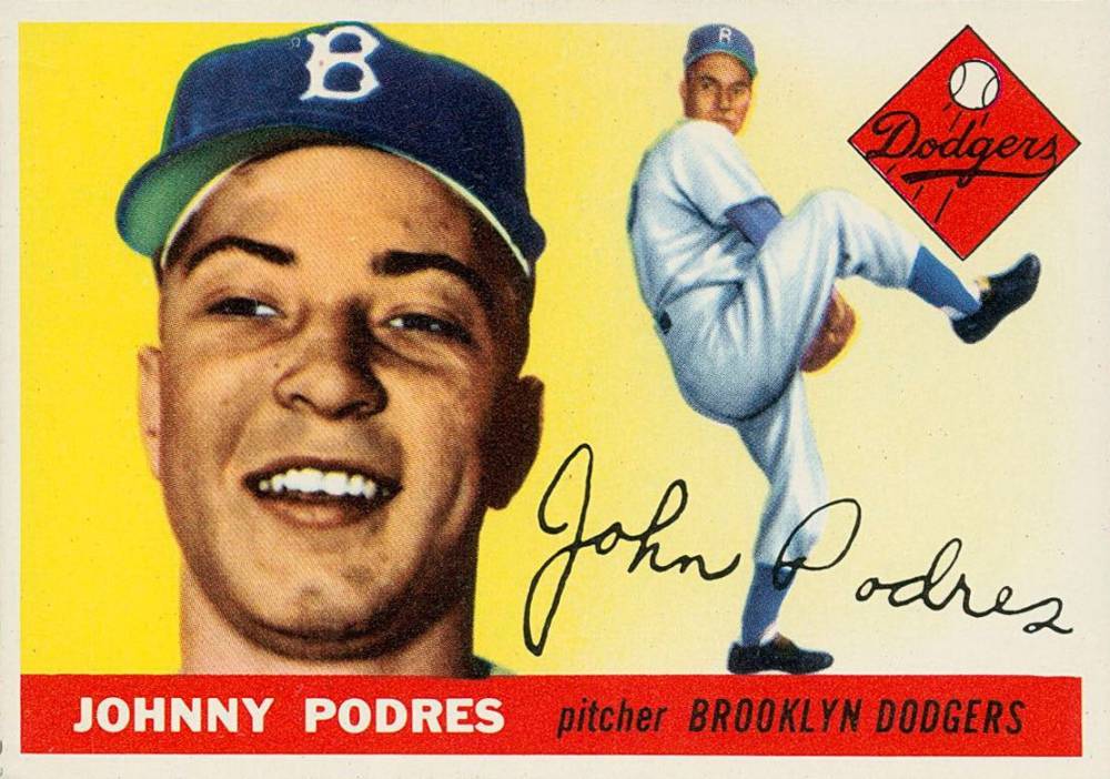 1955 Topps Johnny Podres #25 Baseball Card