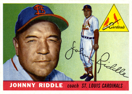 1955 Topps Johnny Riddle #98 Baseball Card