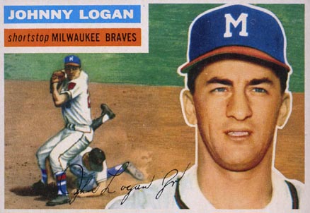 1956 Topps Johnny Logan #136 Baseball Card