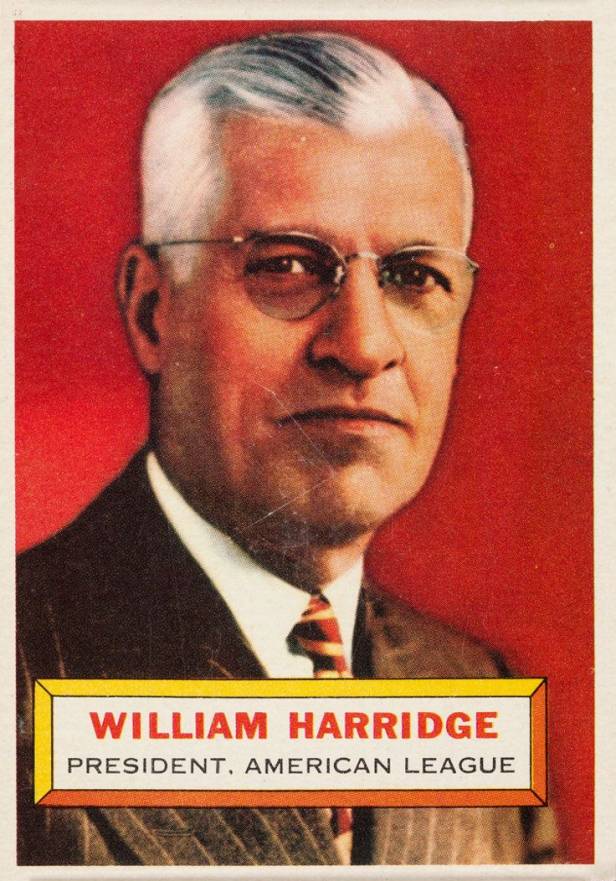 1956 Topps William Harridge #1 Baseball Card