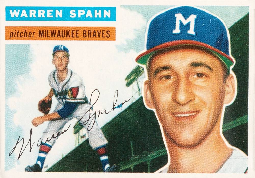 1956 Topps Warren Spahn #10 Baseball Card