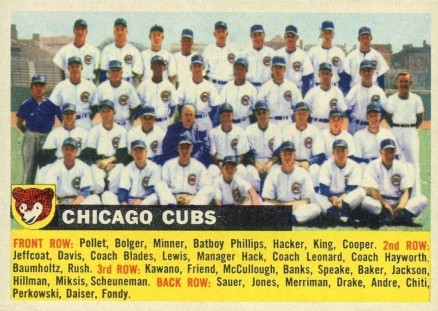 1956 Topps Chicago Cubs #11gL Baseball Card