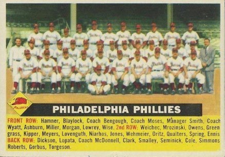 1956 Topps Philadelphia Phillies #72gc Baseball Card