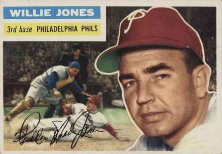 1956 Topps Willie Jones #127w Baseball Card