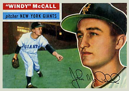 1956 Topps Windy McCall #44 Baseball Card