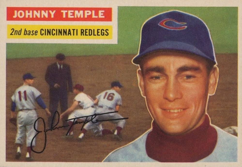 1956 Topps Johnny Temple #212 Baseball Card