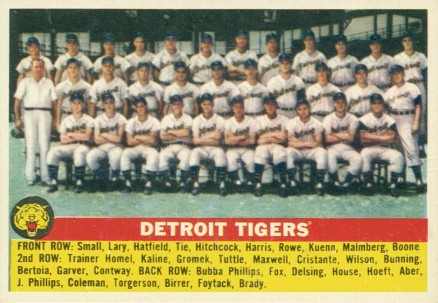 1956 Topps Detroit Tigers #213 Baseball Card