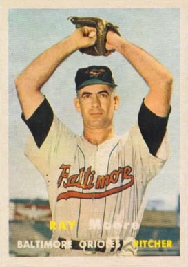 1957 Topps Ray Moore #106 Baseball Card