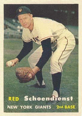 1957 Topps Red Schoendienst #154 Baseball Card