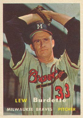 1957 Topps Lew Burdette #208 Baseball Card