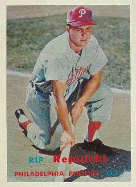 1957 Topps Rip Repulski #245 Baseball Card