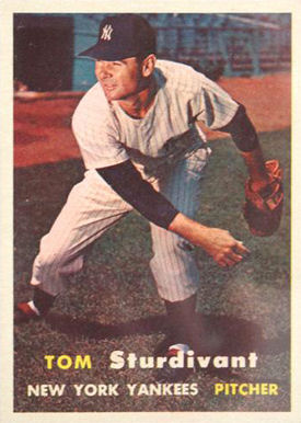 1957 Topps Tom Sturdivant #34 Baseball Card