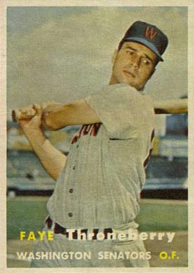 1957 Topps Faye Throneberry #356 Baseball Card
