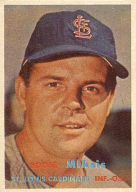 1957 Topps Eddie Miksis #350 Baseball Card