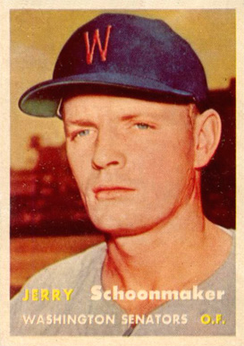1957 Topps Jerry Schoonmaker #334 Baseball Card