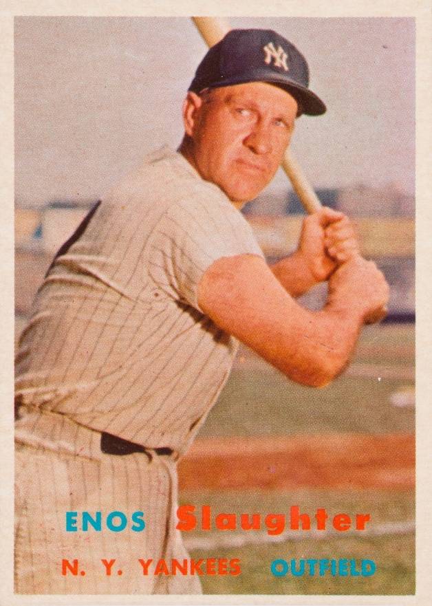 1957 Topps Enos Slaughter #215 Baseball Card