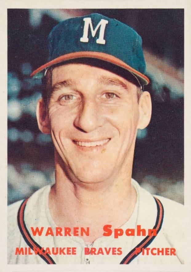 1957 Topps Warren Spahn #90 Baseball Card