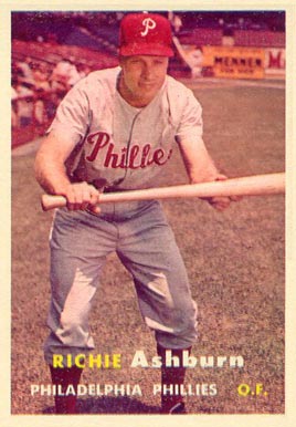 1957 Topps Richie Ashburn #70 Baseball Card