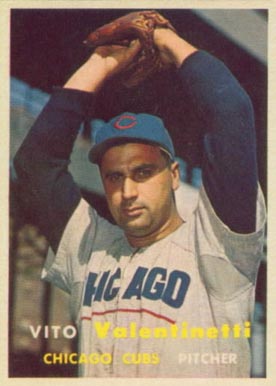 1957 Topps Vito Valentinetti #74 Baseball Card