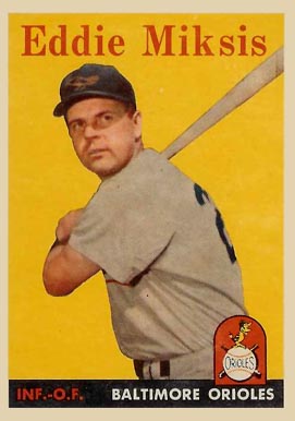 1958 Topps Eddie Miksis #121 Baseball Card