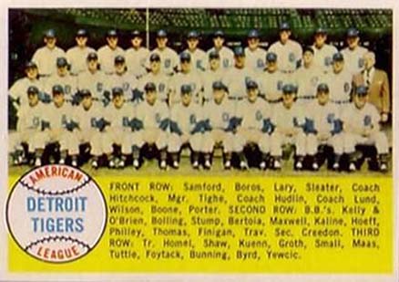1958 Topps Detroit Tigers #397a Baseball Card