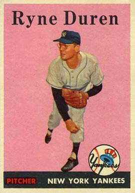 1958 Topps Ryne Duren #296 Baseball Card