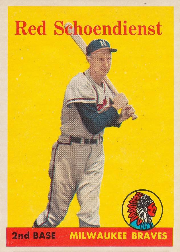 1958 Topps Red Schoendienst #190 Baseball Card