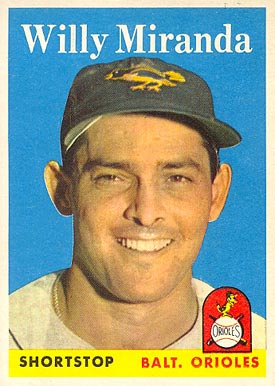 1958 Topps Willy Miranda #179 Baseball Card