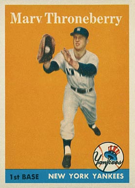 1958 Topps Marv Throneberry #175 Baseball Card