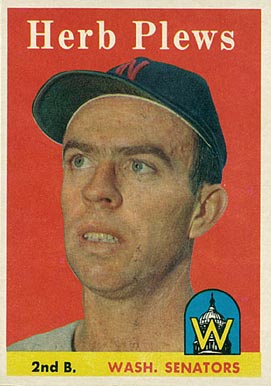 1958 Topps Herb Plews #109 Baseball Card