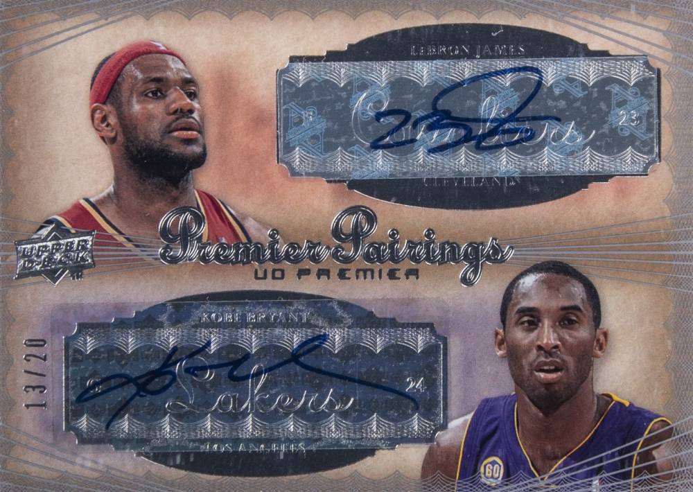 2007 Upper Deck Premier Premier Pairings Autographs LeBron James/Kobe Bryant #PP-BJ Basketball Card