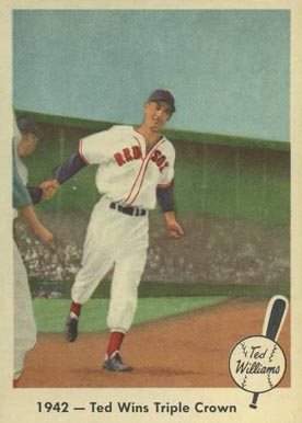 1959 Fleer Ted Williams 1942- Ted Wins Triple Crown #19 Baseball Card