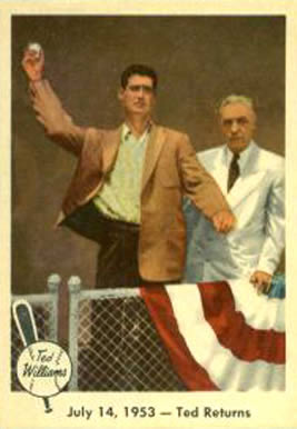 1959 Fleer Ted Williams July 14, 1953- Ted Returns #48 Baseball Card