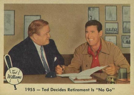 1959 Fleer Ted Williams 1955- Decides Retirement #55 Baseball Card