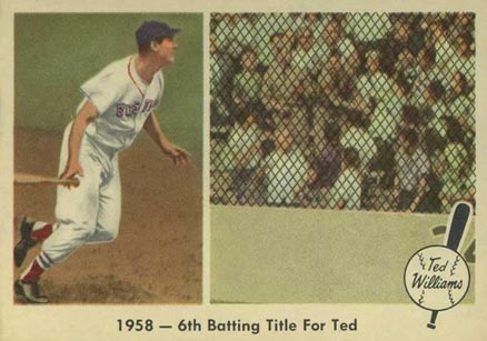 1959 Fleer Ted Williams 1958- 6th Batting Title For Ted #62 Baseball Card