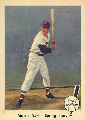 1959 Fleer Ted Williams March 1954- Spring Injury #50 Baseball Card