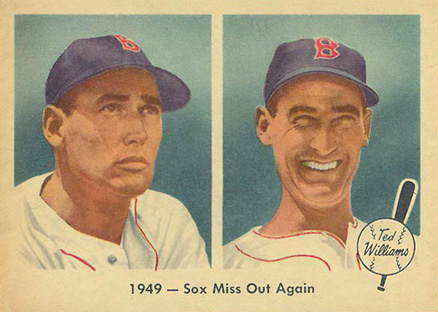 1959 Fleer Ted Williams 1949- Sox Miss Out Again #37 Baseball Card
