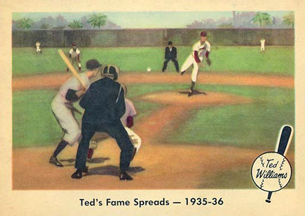 1959 Fleer Ted Williams Ted's Fame Spreads 1935-36 #5 Baseball Card