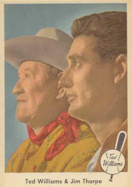 1959 Fleer Ted Williams Ted Williams & Jim Thorpe #70 Baseball Card