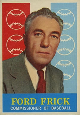 1959 Topps Ford Frick #1 Baseball Card