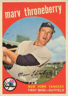 1959 Topps Marv Throneberry #326 Baseball Card