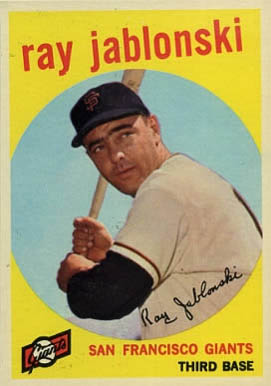 1959 Topps Ray Jablonski #342 Baseball Card
