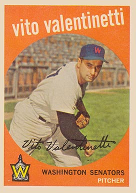 1959 Topps Vito Valentinetti #44 Baseball Card