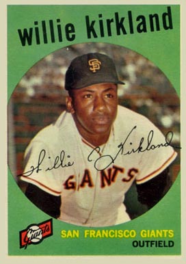 1959 Topps Willie Kirkland #484 Baseball Card