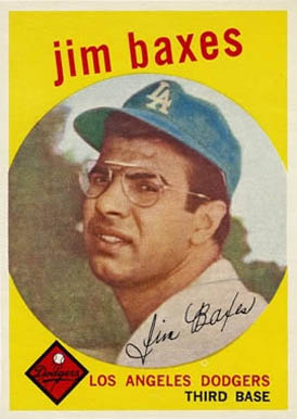1959 Topps Jim Baxes #547 Baseball Card