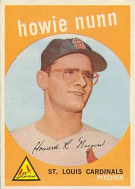 1959 Topps Howie Nunn #549 Baseball Card