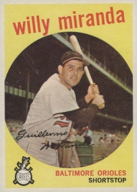 1959 Topps Willy Miranda #540 Baseball Card
